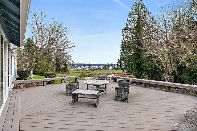 Deck with view of Puget Sound