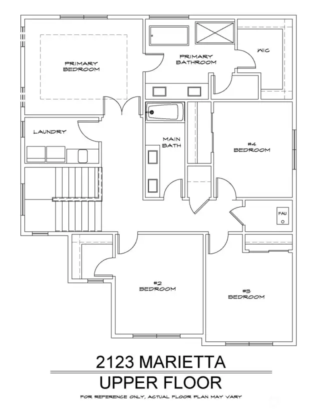 For reference only; actual floor plan may vary. Seller reserves right to make changes without notice.