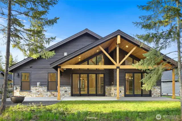 885 square feet of covered back porch!
