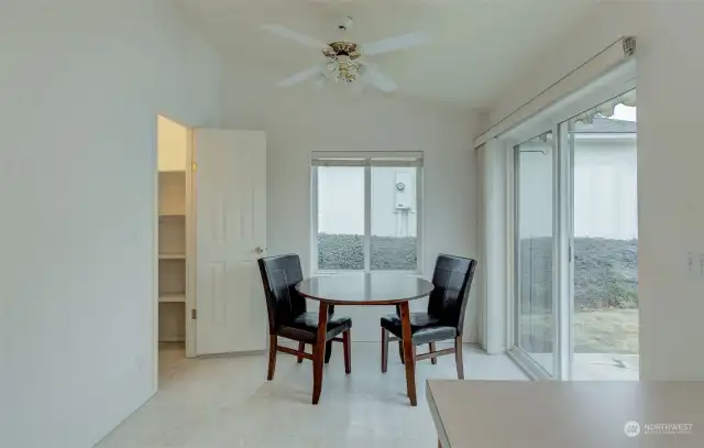 Large walk-in pantry next to breakfast room