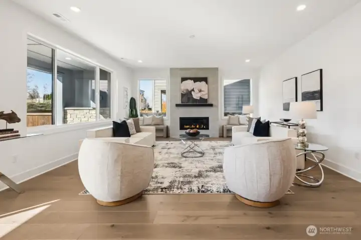 Fireplace makes a statement
