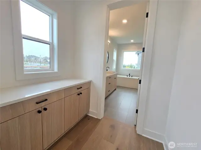 Cabinetry Between Primary and Primary Bath