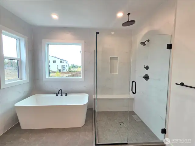Soaking Tub and Walk-In Shower