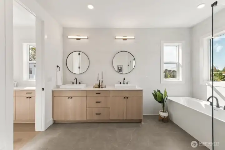Double vanity in primary bath