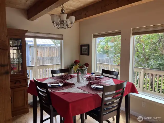 Nice dining room with lots of window for your entertaining needs.