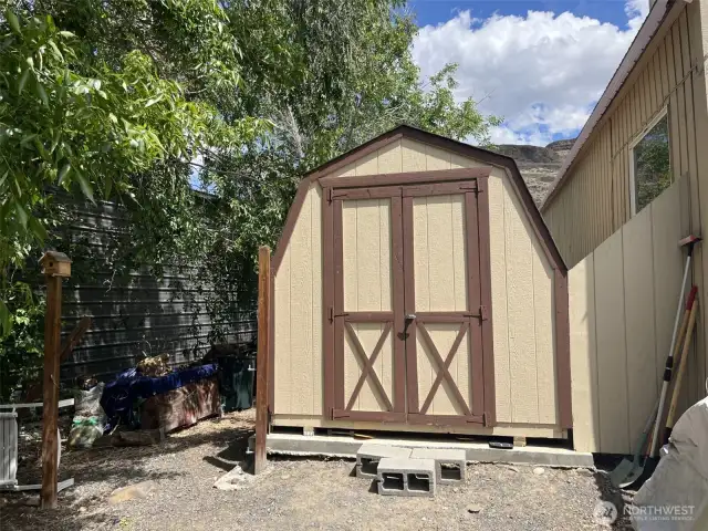 Large storage shed.