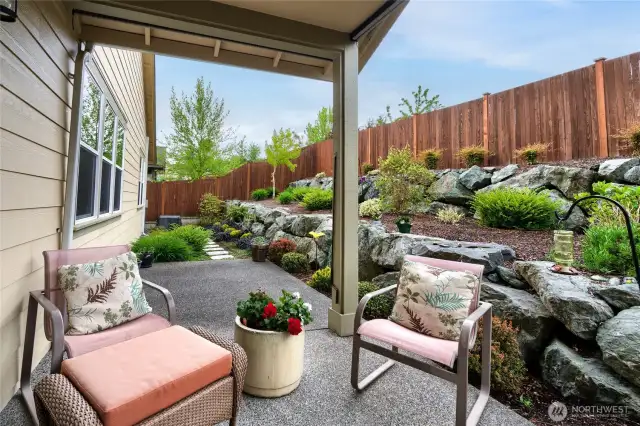 Private backyard.