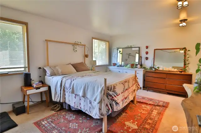 Spacious Primary bedroom.