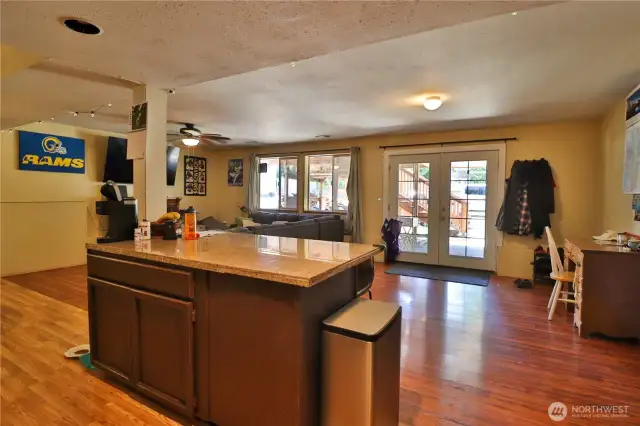French doors lead out to the level entry.