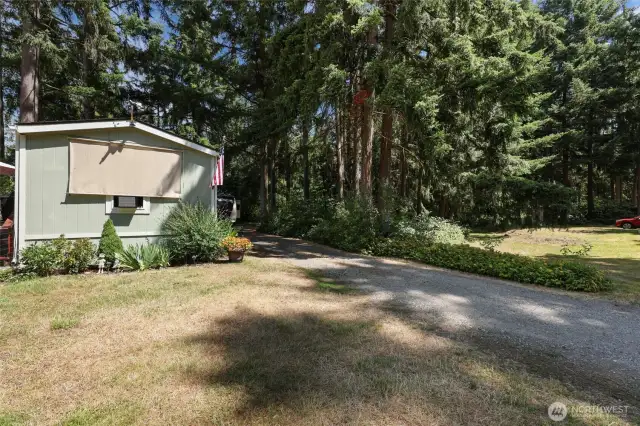 Driveway. Second bedroom