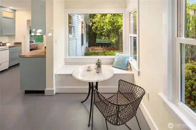 Savor your morning coffee while taking in the view.