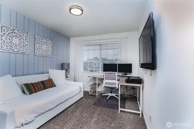 Bedroom #4 with accent wall makes a great guest space