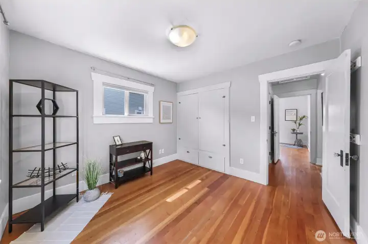 Bedroom built-in closets and drawers