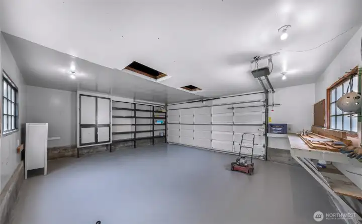 Dream garage is nearly 500 square feet with dry attic storage
