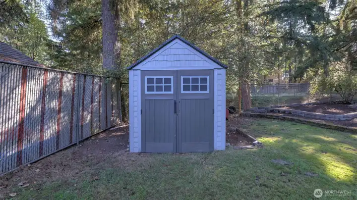 Shed included
