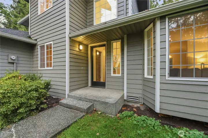 Charming front porch and a warm welcome every time you arrive.