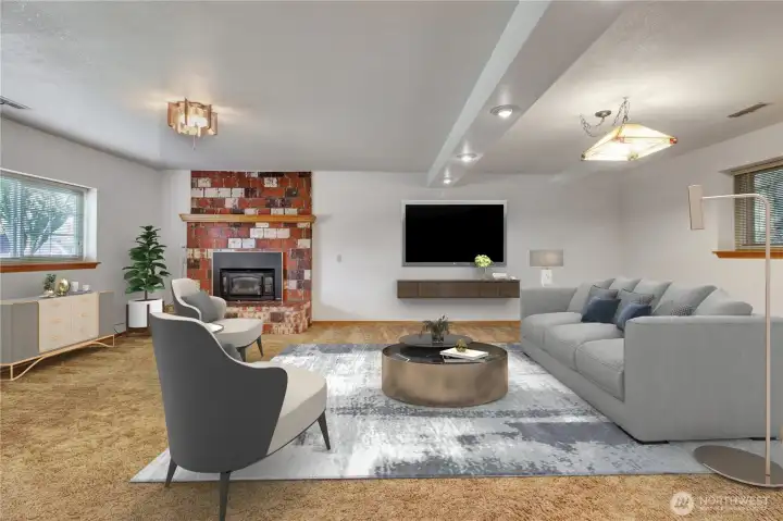 Virtually staged. . .