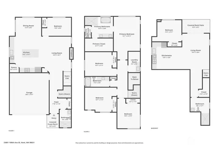 Approximate floorplan of home
