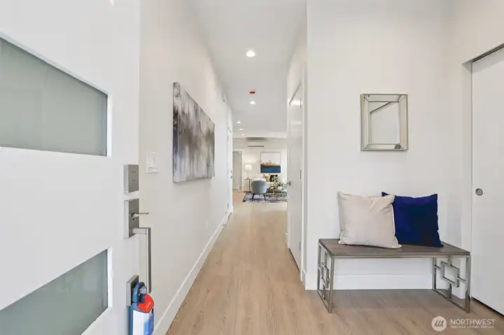 Entry. To right here is full bathroom on main floor