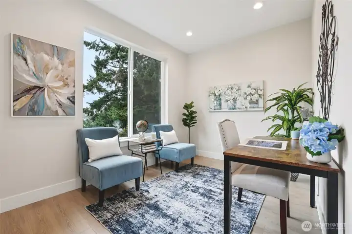 Notice the hardwood floors extend to this bedroom on main floor too