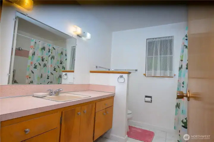Main bathroom. Retro pink!!