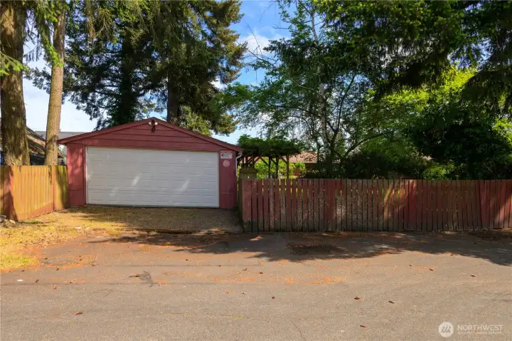 Garage from the alley way.