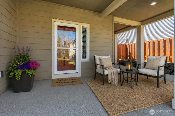 Big, open covered porch!