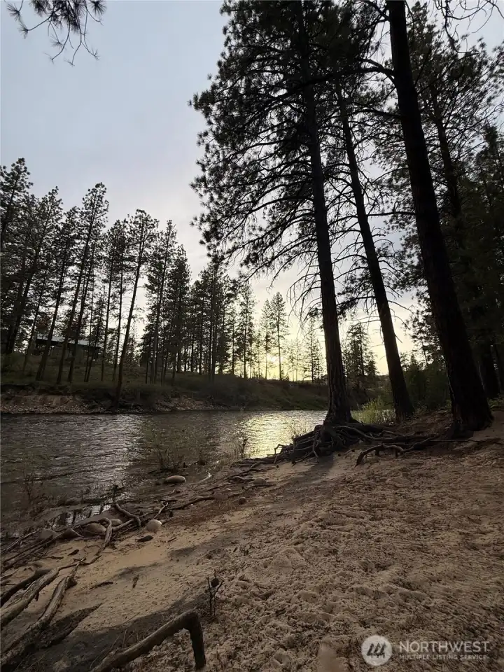 Pristine low-bank river access.