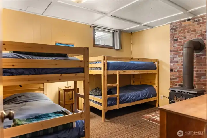 Lower lever bedroom with plenty of sleeping space.