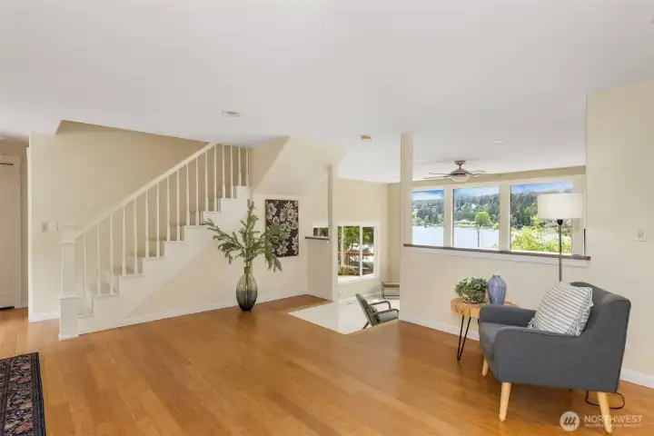 Another view of the entry way, and view from the living room