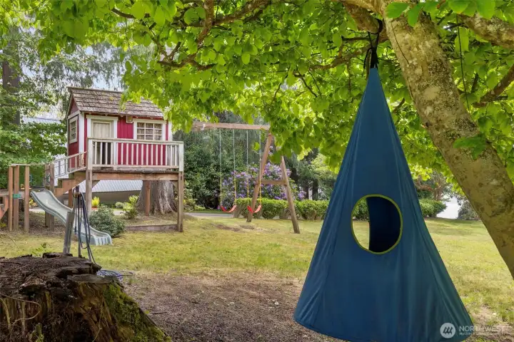 another view of the private and whimsical play area