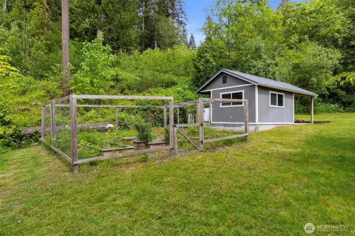 Have your very own vegetable garden, close by the shop/storage area