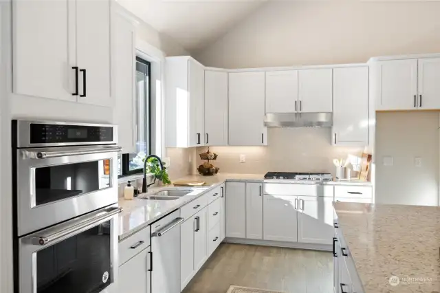 Kitchen with plenty of storage.