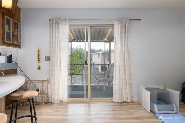 Slider to the big south-facing porch