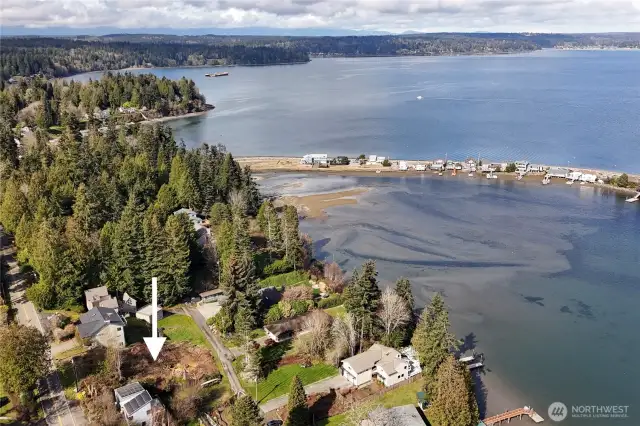 Looking northwest towards Port Madison and the Olympic Mountains