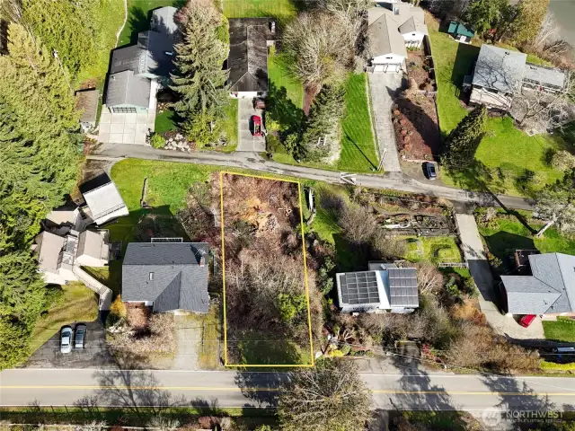 Existing 2-bedroom septic system, with water and electricity at the road