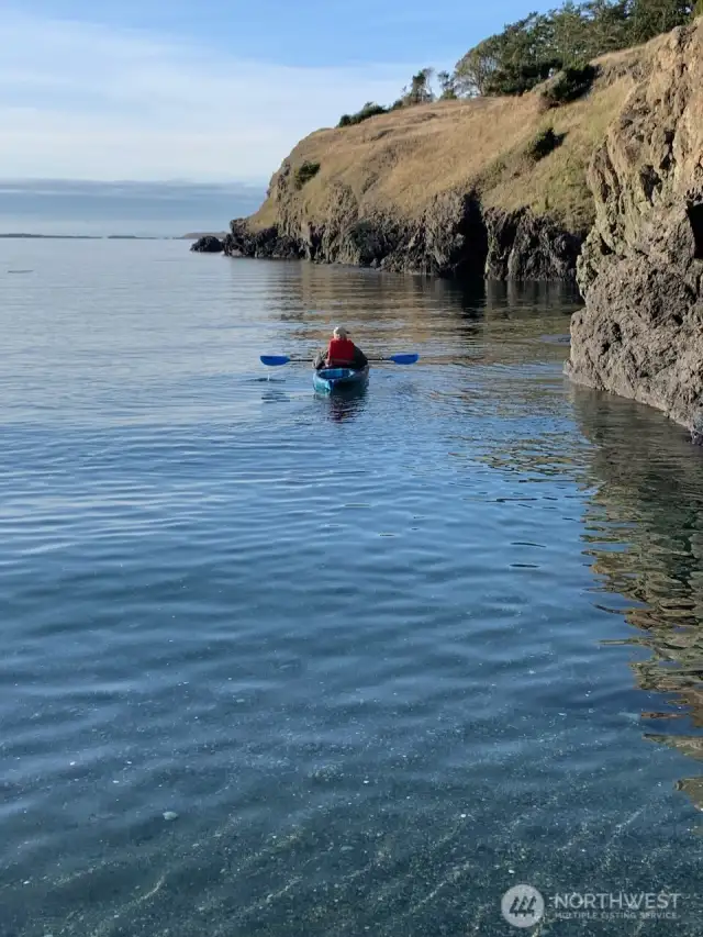 Easy fun from this private beach.