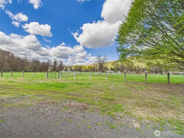 north side of property