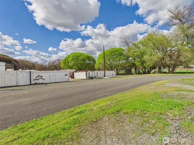 north side of property
