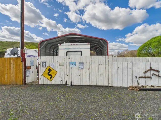 east side of property