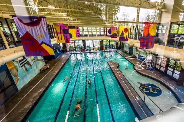 A 40,000+ sq ft clubhouse with fitness center, pool, spa & classes?. The pool, oh wow!