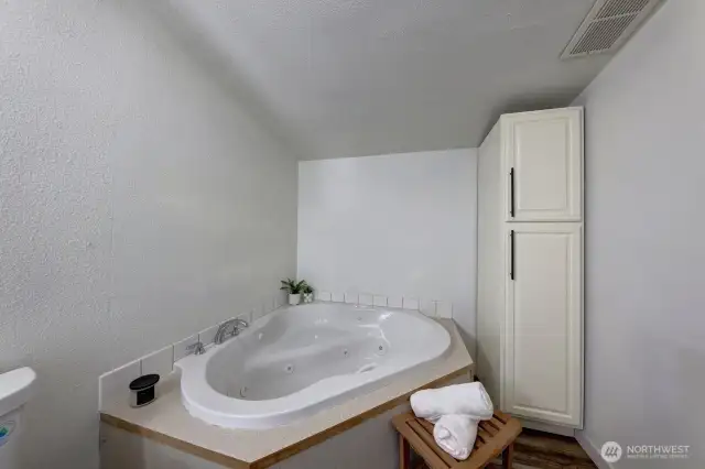 Jacuzzi tub in primary bath