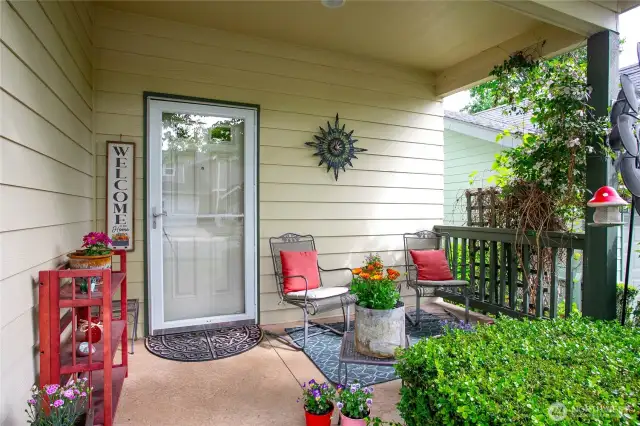 Cheerful front porch