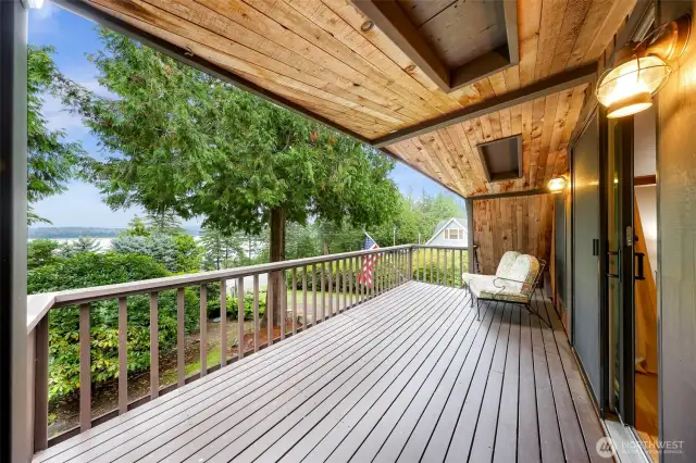 Step outside onto your private primary bedroom balcony and enjoy the views.