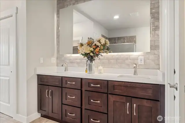 Double vanity in Primary bedroom