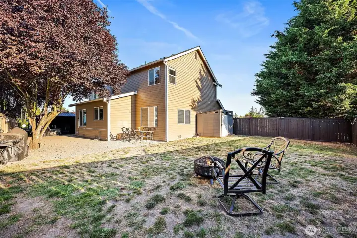 Corner view of backyard