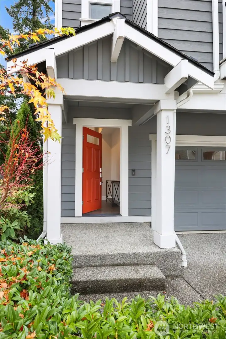 Covered porch entry!