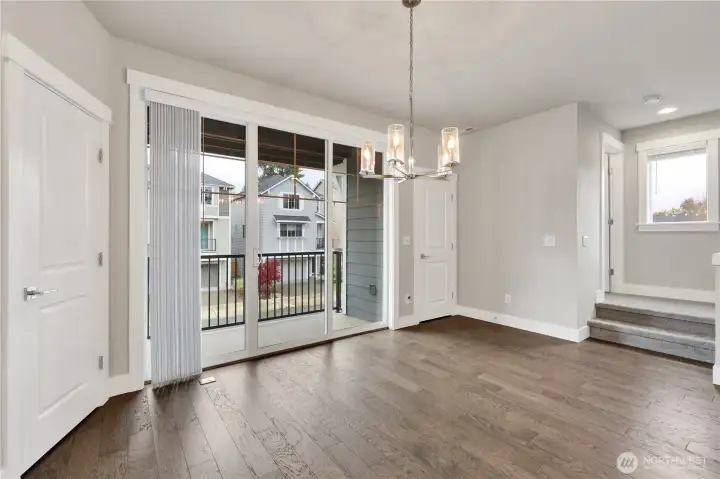 Dining area with two walk in pantries!
