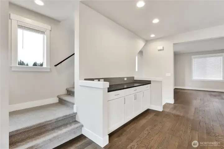 Going upstairs from dining area.