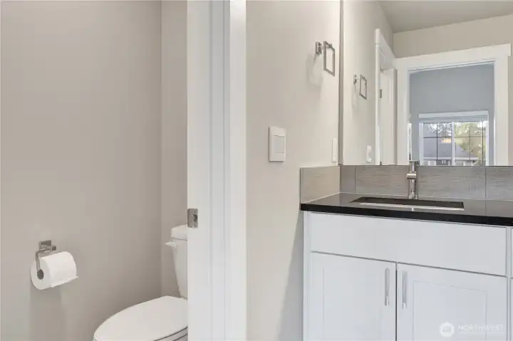 Primary bathroom with toilet closet!